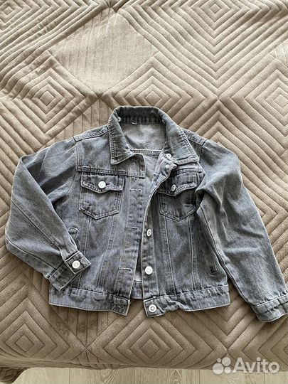 Джинсовая куртка для девочки 110 116 рост