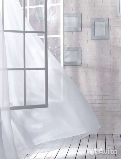 Тюль белая новая