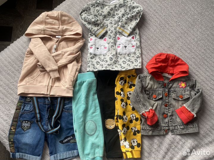 Вещи пакетом на девочку 68 74 80