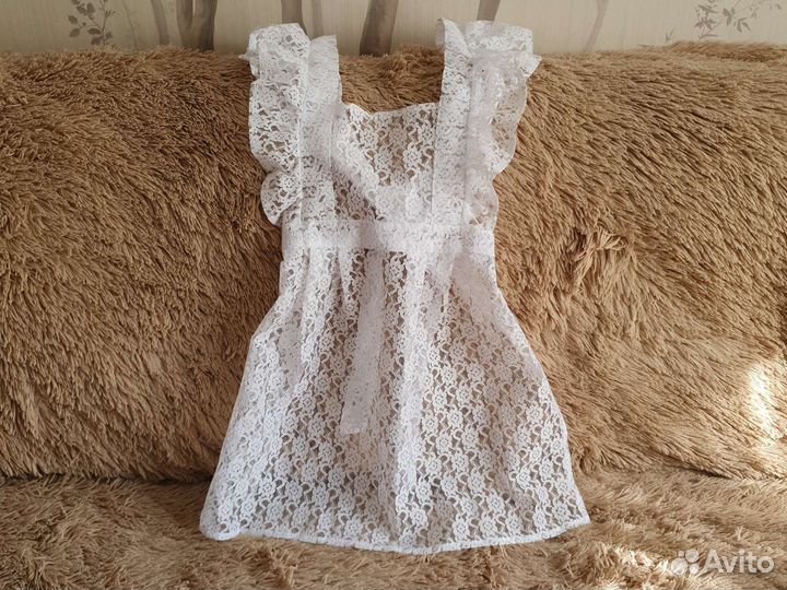 Белый школьный фартук