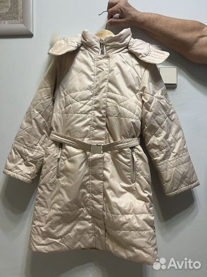 Зимний пуховик для девочки на рост 128
