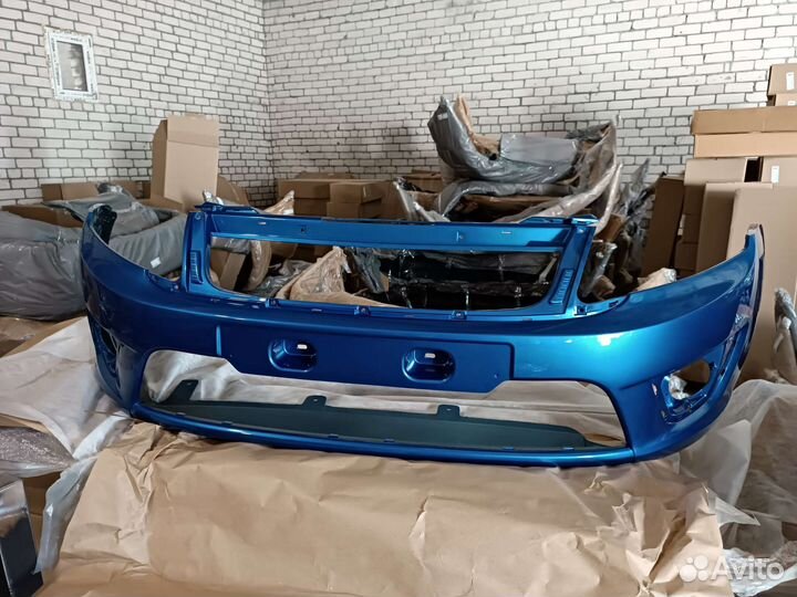 Бампер передний гранта 91 голубая планета 418