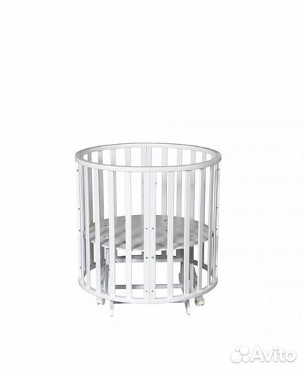 Детская кроватка круглая с матрасом