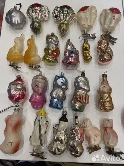 Елочные игрушки СССР старинные