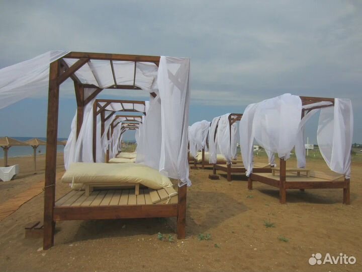 Бунгало, шезлонг-шатер, беседка