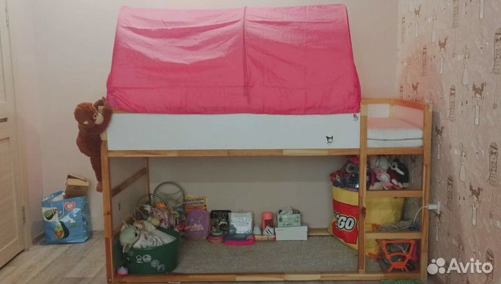 Детская кровать чердак IKEA kura Икея кюра