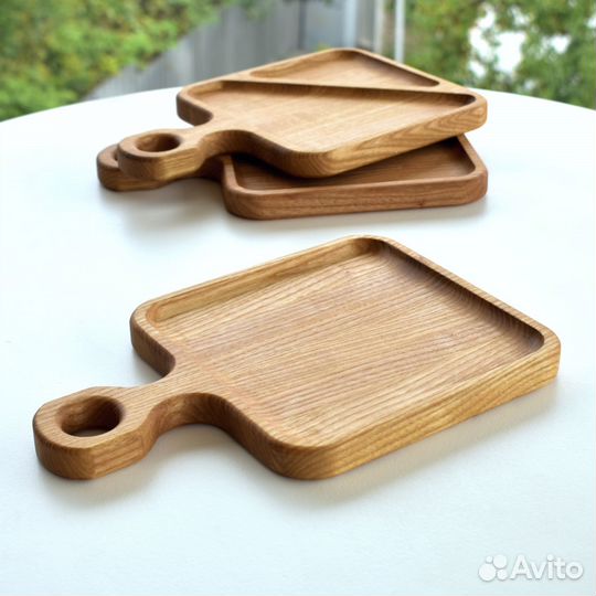 Деревянные доски с ручкой для порционной подачи