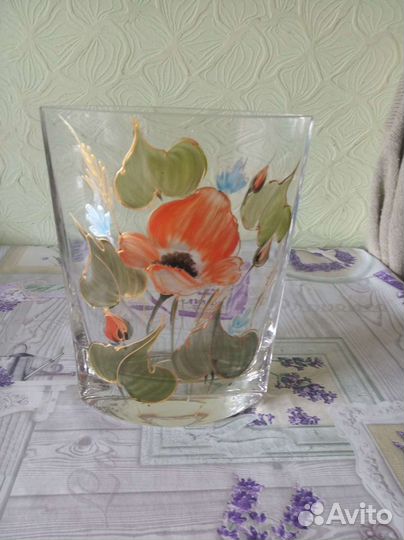 Ваза для цветов толстое стекло