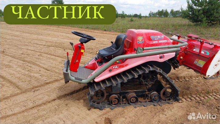 Вспашка,фрезеровка земли японским трактором
