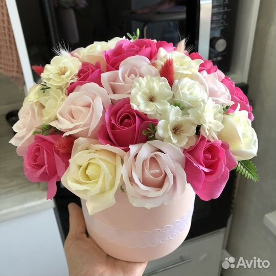 Букет из мыльных роз