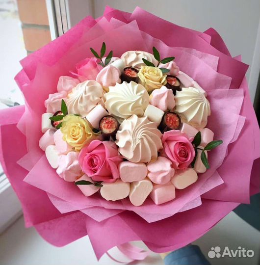 Съедобный сладкий букет