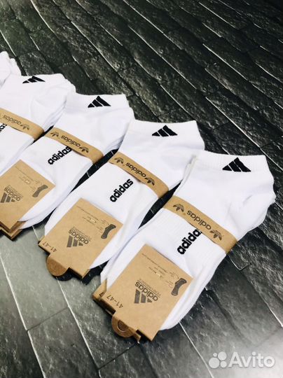 Носки adidas короткие белые унисекс