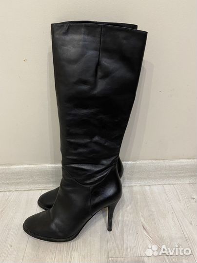 Сапоги женские кожаные 40