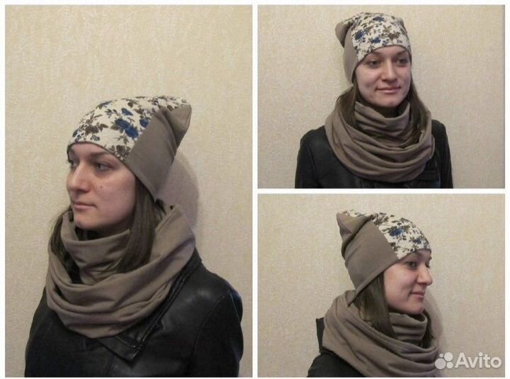 Комплект шапка и снуд