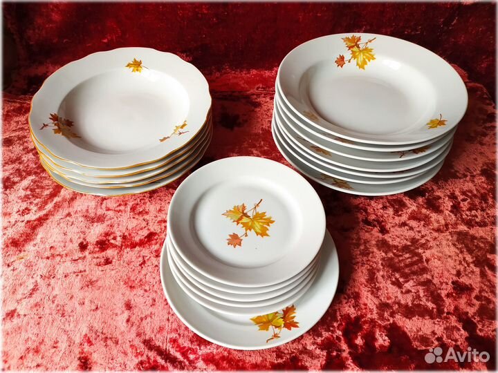 Сервиз обеденный Дулево Кленовый лист тарелки
