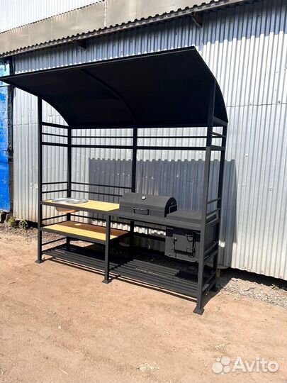 Мангал с печкой под казан