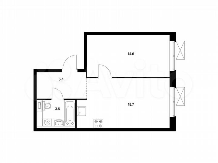 1-к. квартира, 42,3 м², 24/33 эт.