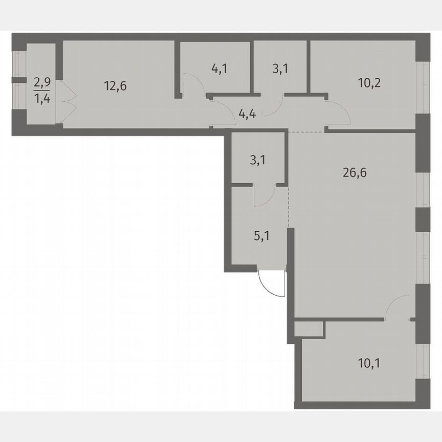 3-к. квартира, 80,7 м², 7/12 эт.