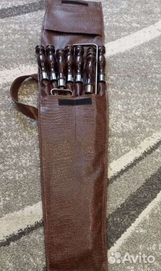 Шампура в кожаном чехле