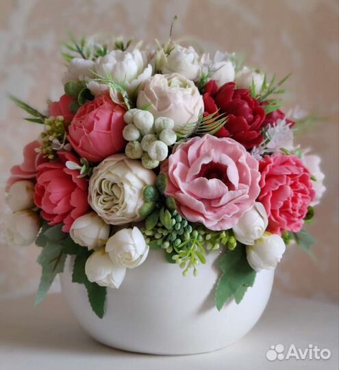 Букет в Керамическом кашпо