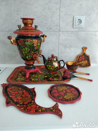 Самовар электрический хохлома