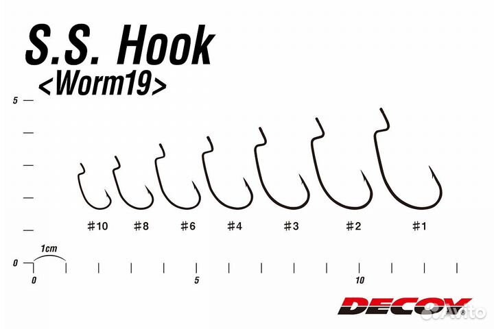 Крючок офсетный decoy worm 19