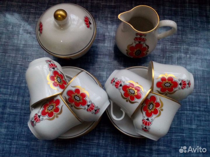 Кофейный сервиз гдр на 6 персон