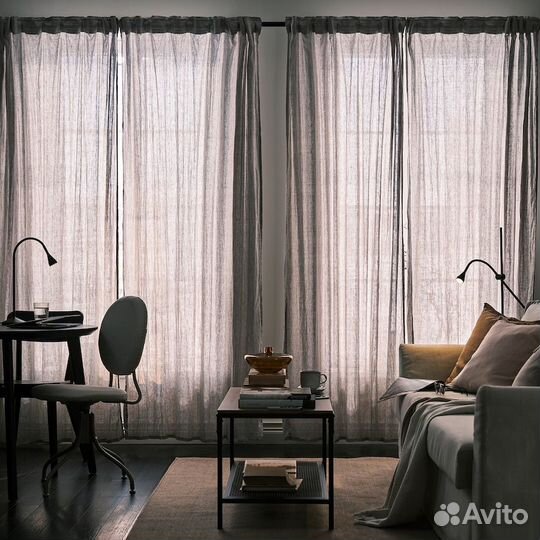 Новые гардины из натурального льна IKEA (2 вида)