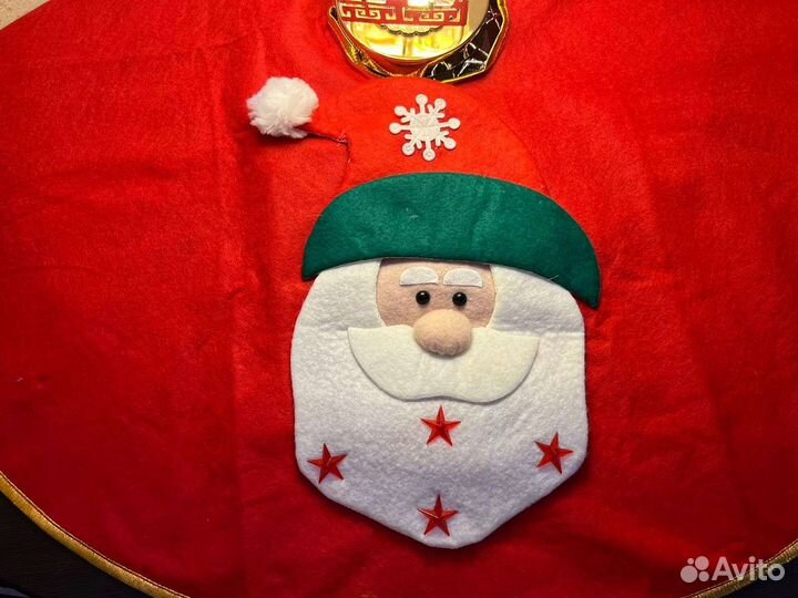 Новогодние круглые коврики под ёлку