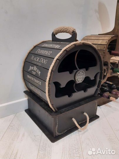 Подарок мужу мини бар со стаканами