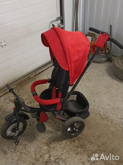 Детский велосипед трехколесный с ручкой бу