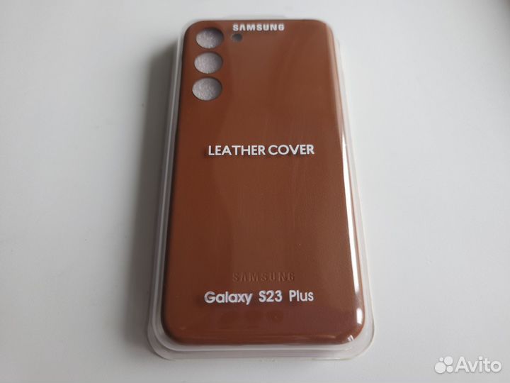 Чехол кожаный на Samsung s23 plus leather cover