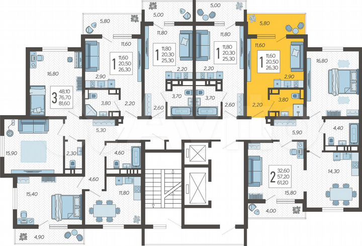 Квартира-студия, 26,3 м², 4/10 эт.