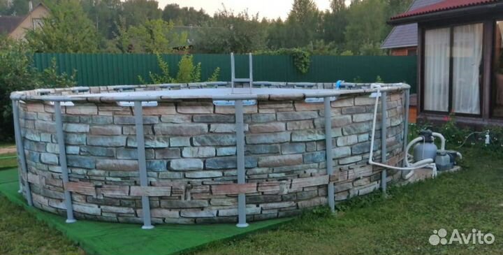 Каркасный бассейн бу круглый