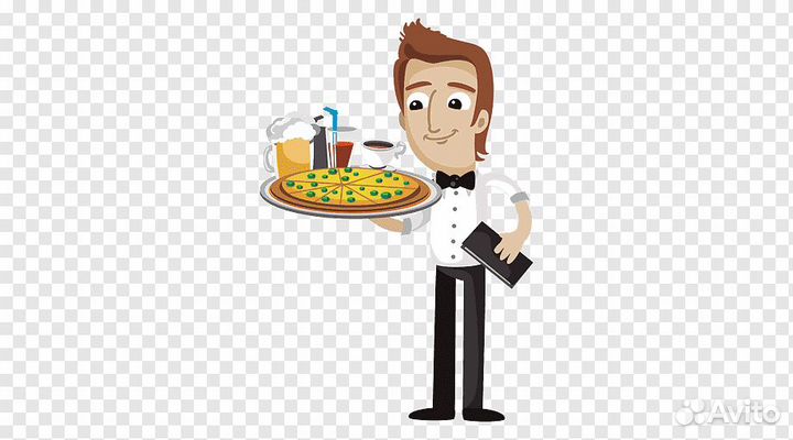 Официант халяль кафе