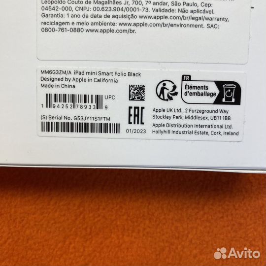 iPad mini 6gen Smart Folio Black (new)