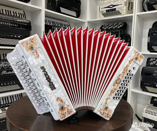 Гармонь Шуйская белая ля