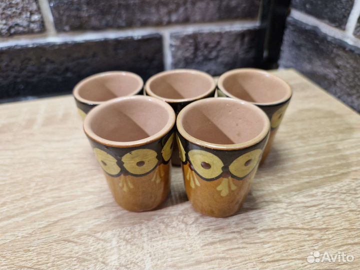 К.1510 Кувшин керамика и 5 рюмок