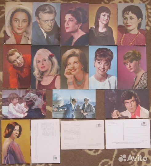 Артисты СССР Ч/Б 54 открытки - цветные 50 откр