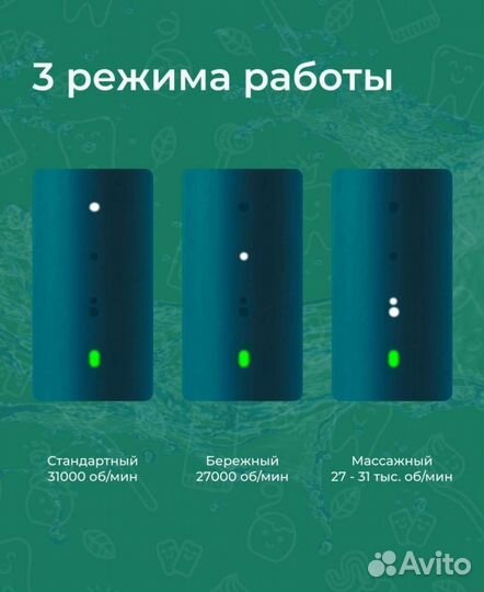 Звуковая электрическая зубная щётка