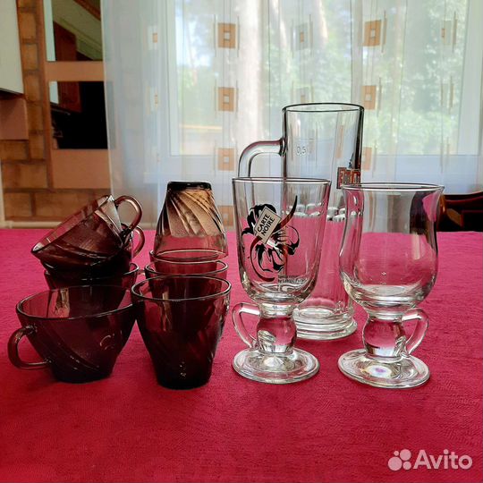 Стаканы,бокалы для глинтвейна,пивная кружка,чашки