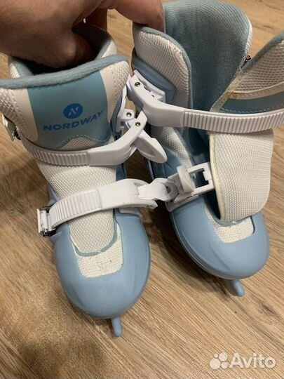 Коньки детские nordway раздвижные 30-33