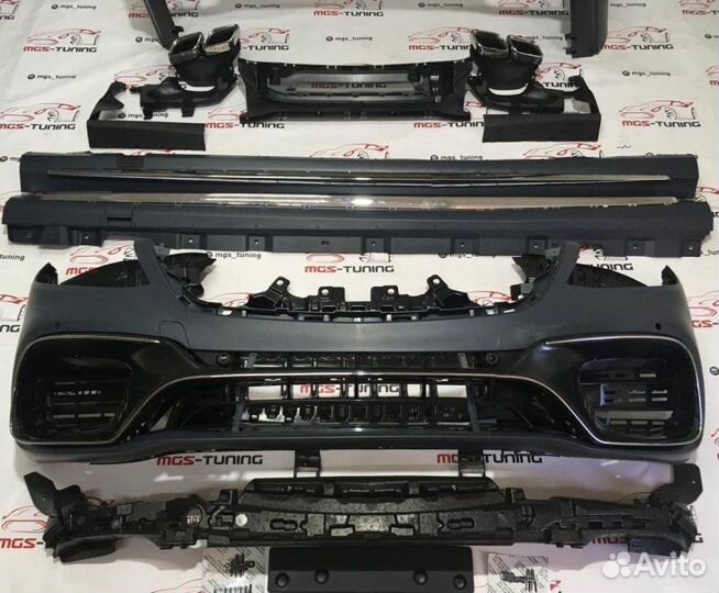 Обвес с порогами Mercedes S-class w222 S63