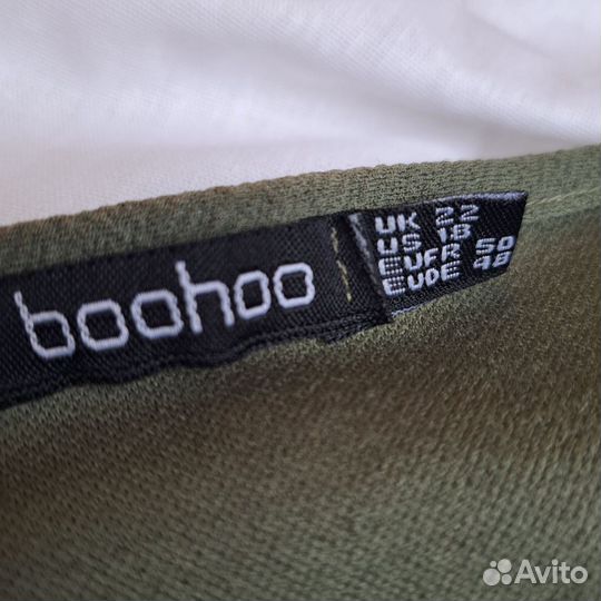 Платье с баской 56 Boohoo