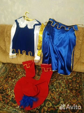 Детский карнавальный костюм кот в сапогах / мушкет