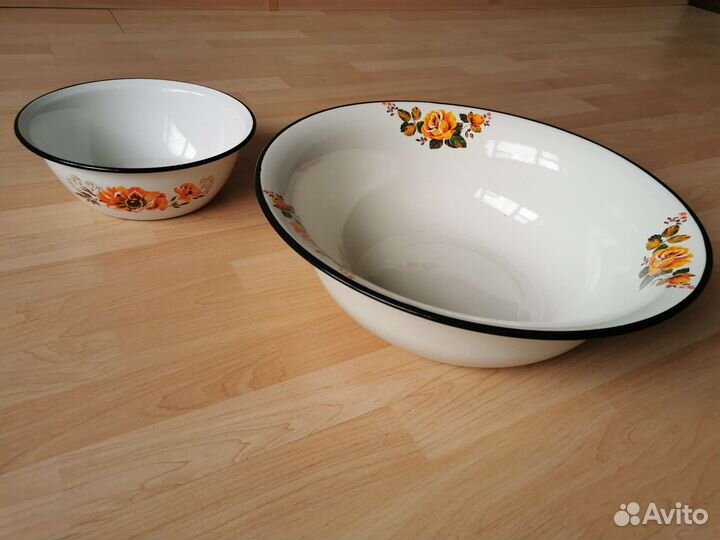 Таз алюминиевый и миска