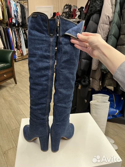 Сапоги ботфорты Sergio Rossi 37 Италии, деми