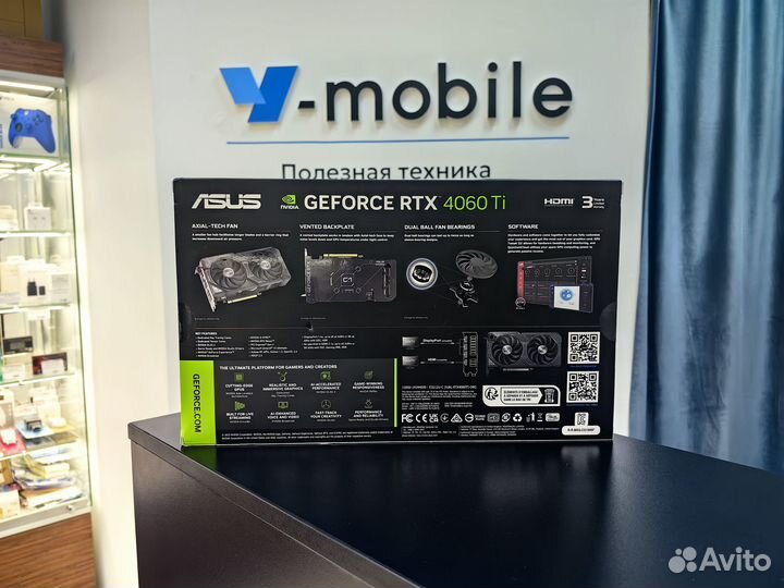 Видеокарта asus GeForce RTX 4060 Ti Dual OC Editio