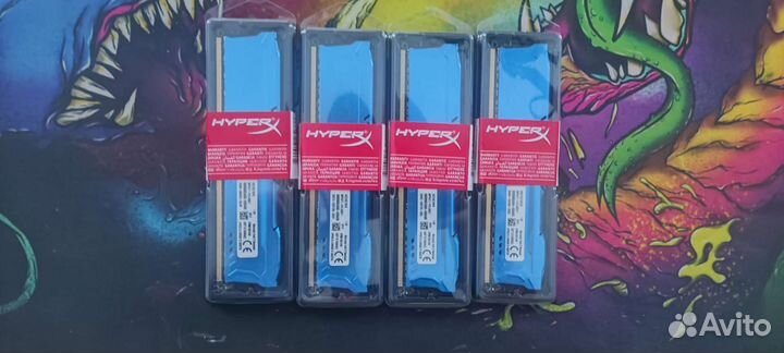 Оперативная память Fury HyperX DDR3 1600 4x8 гб