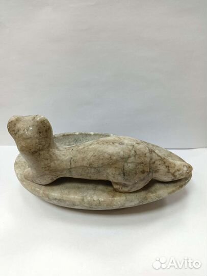 Пепельница песец мрамор СССР